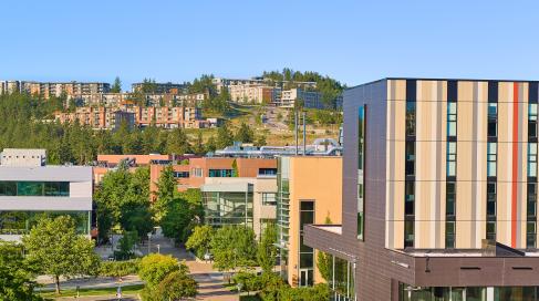 Landscape and buildings at UBC Okanagan