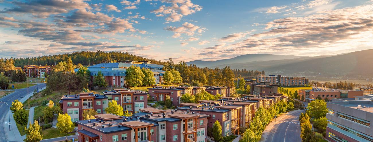 Aerial of buildings at UBC Okanagan