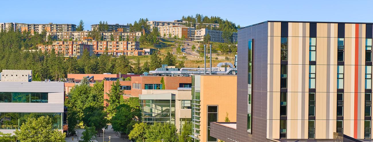 Landscape and buildings at UBC Okanagan